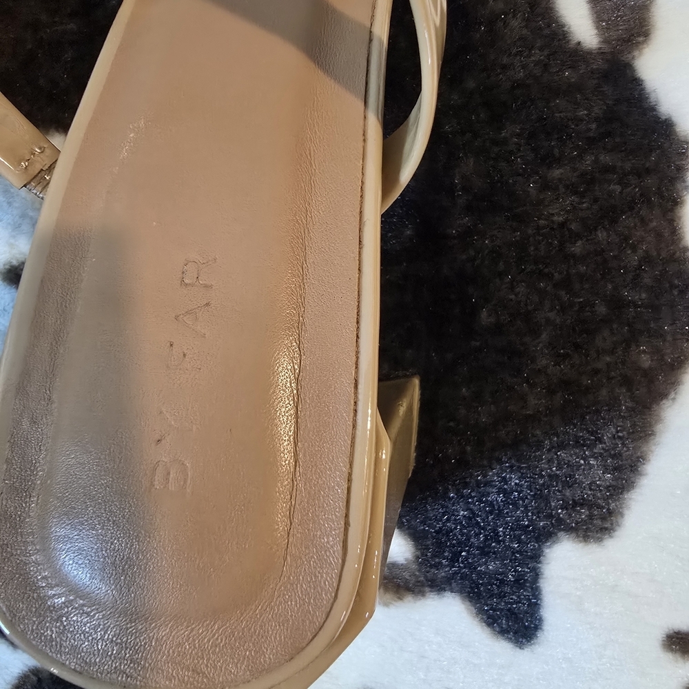 BY FAR Patent Beige Double Strap Sandals - Picture 8 of 12